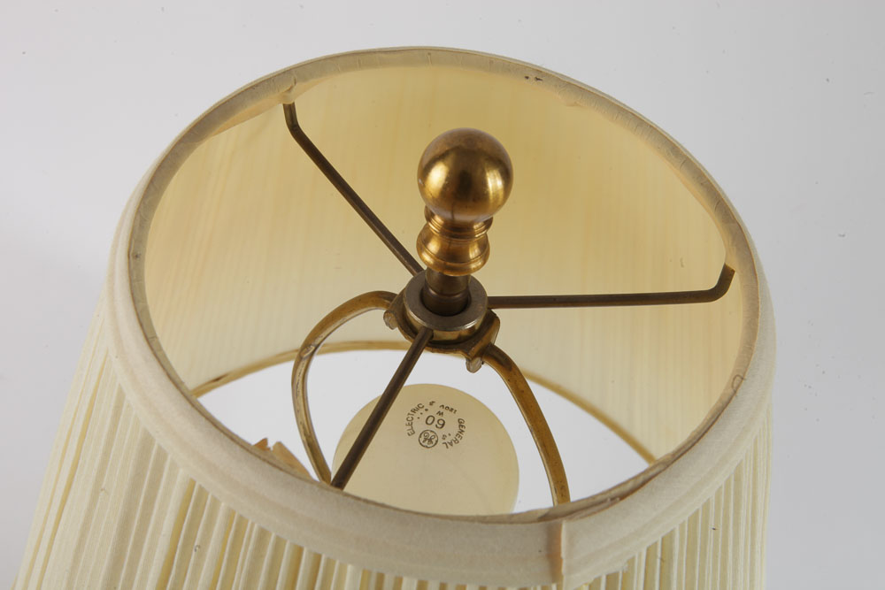 Vintage Bisque Porcelain Tea Set Lamp and Urn Lamp