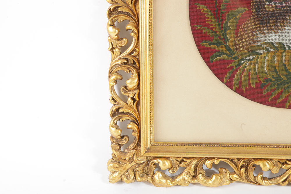 Beaded Embroidery Portrait of Spaniel Dog