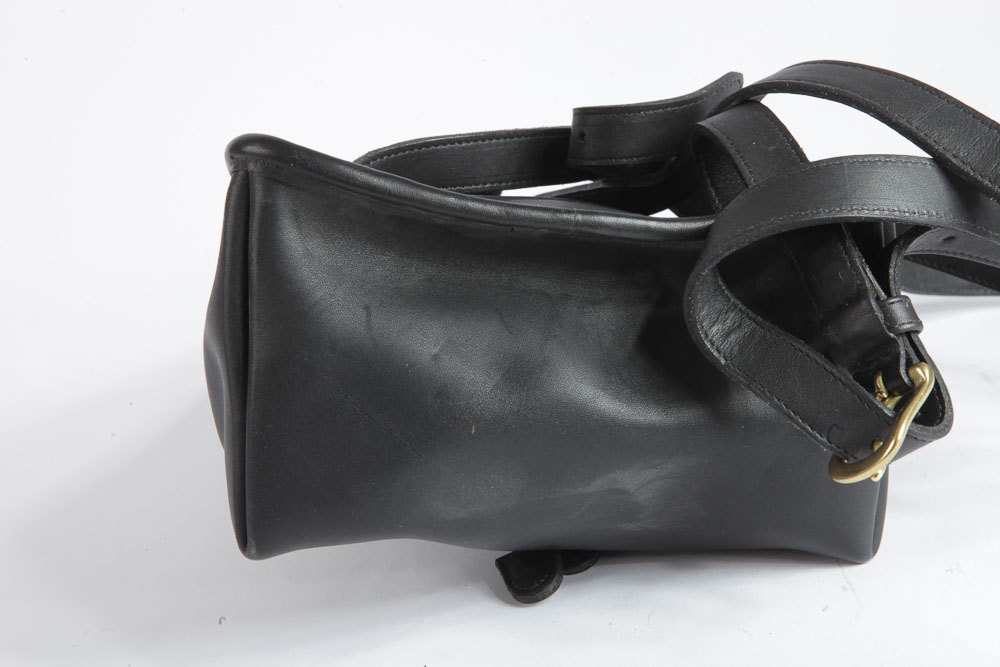 Coach Black Leather Backpack