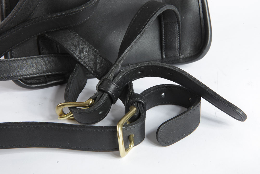 Coach Black Leather Backpack