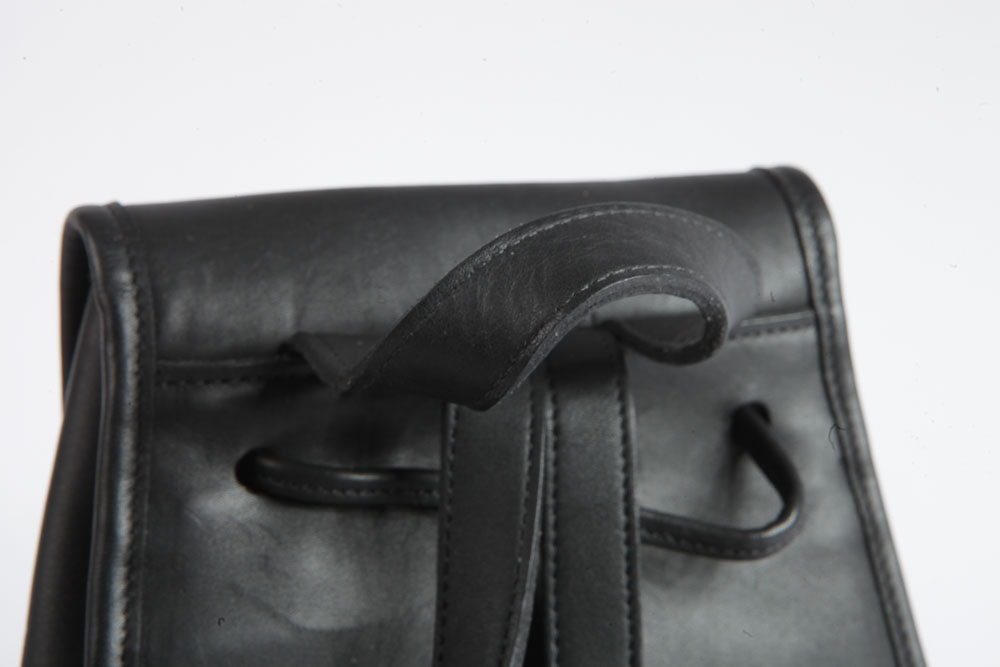 Coach Black Leather Backpack