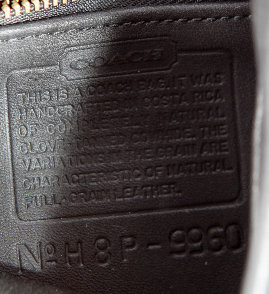 Coach Black Leather Backpack