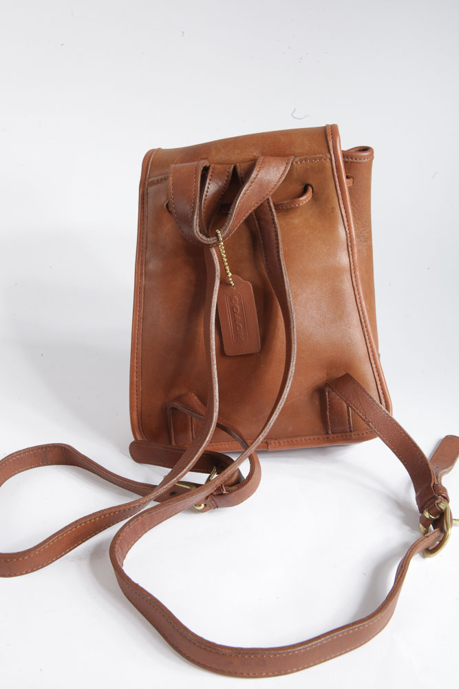 Coach Brown Leather Backpack
