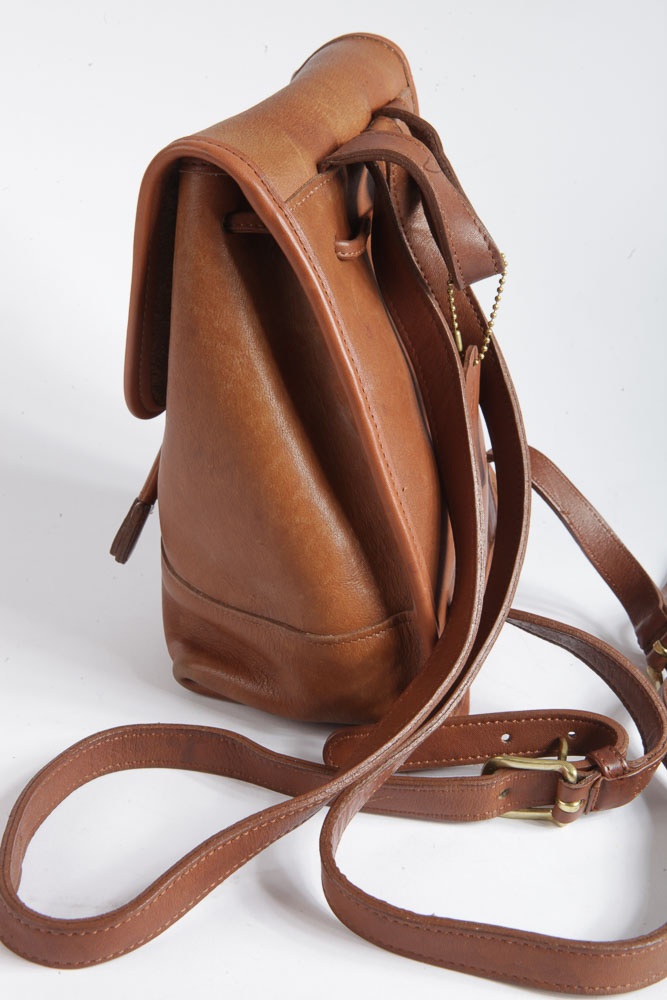 Coach Brown Leather Backpack