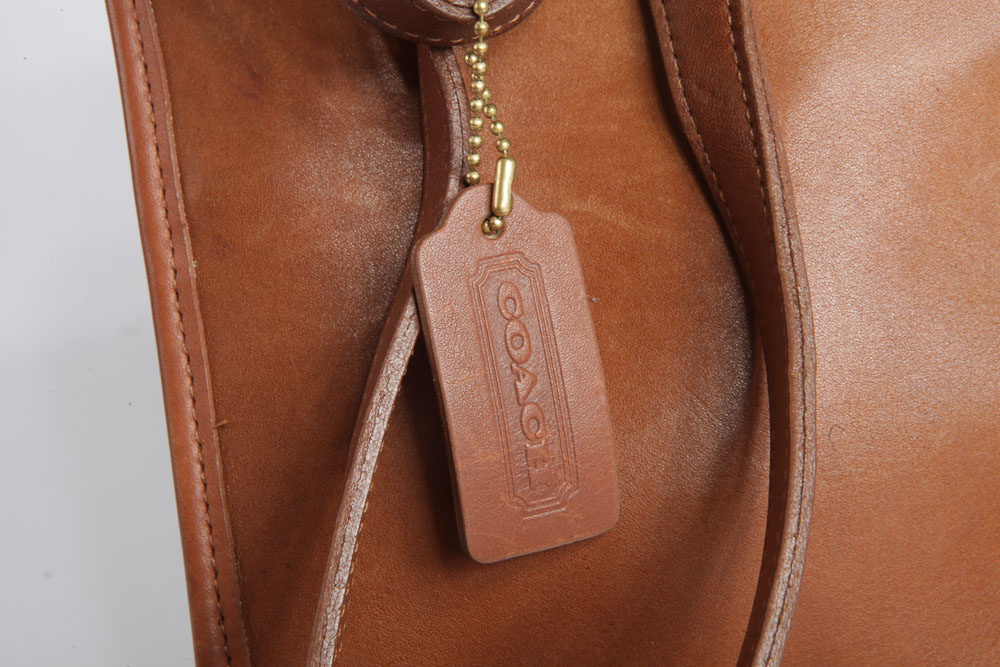 Coach Brown Leather Backpack