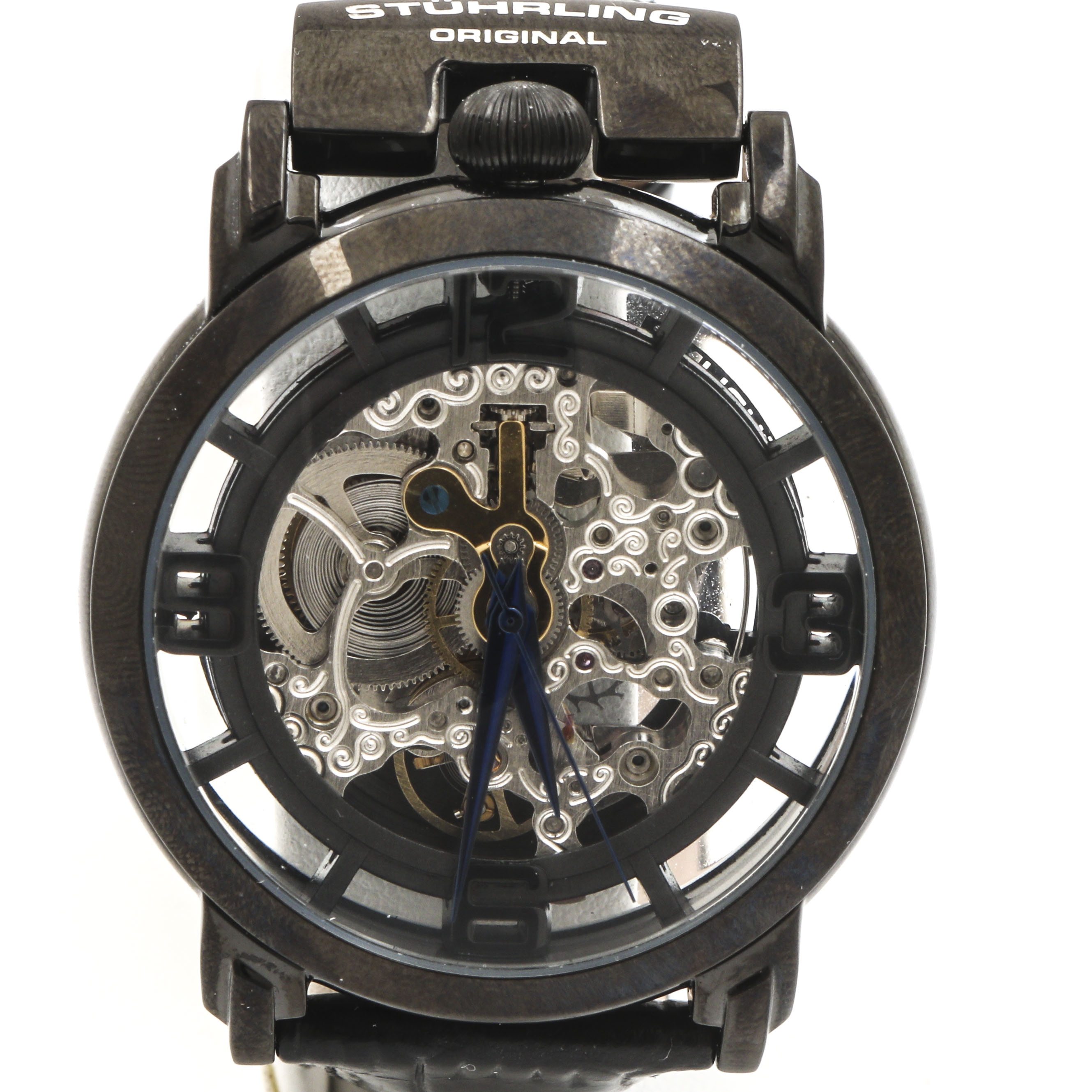 Stuhrling Stainless Steel Skeleton Watch