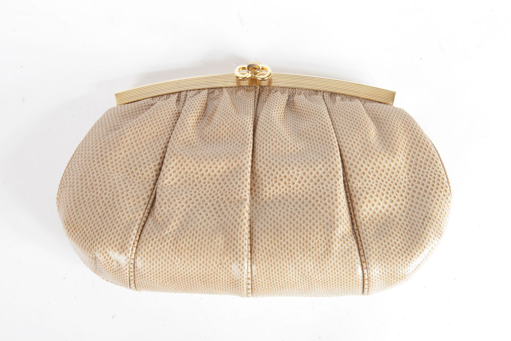 Judith Lieber Snakeskin Clutch Purses
