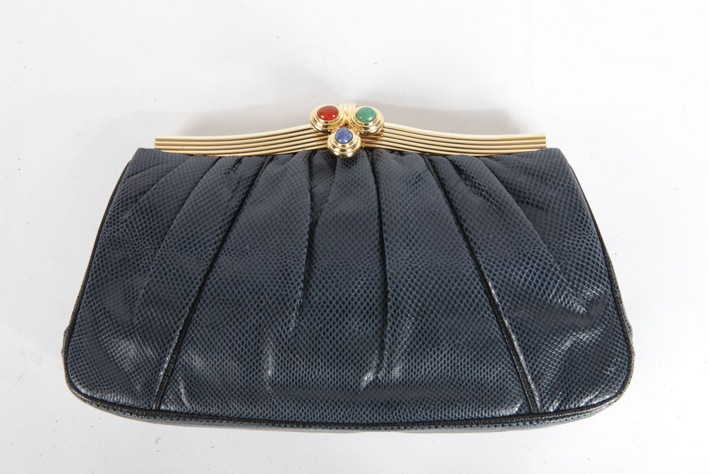 Judith Lieber Snakeskin Clutch Purses