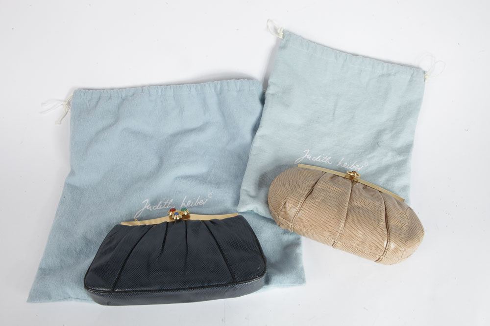 Judith Lieber Snakeskin Clutch Purses