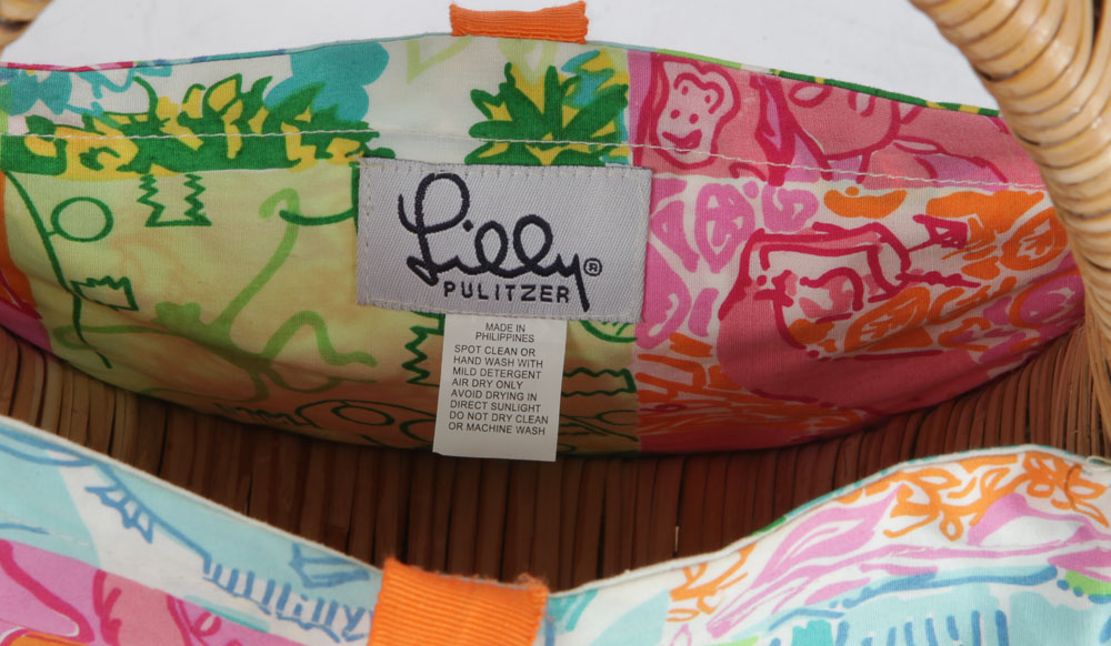 Pair of Basket Purses Including Lilly Pulitzer