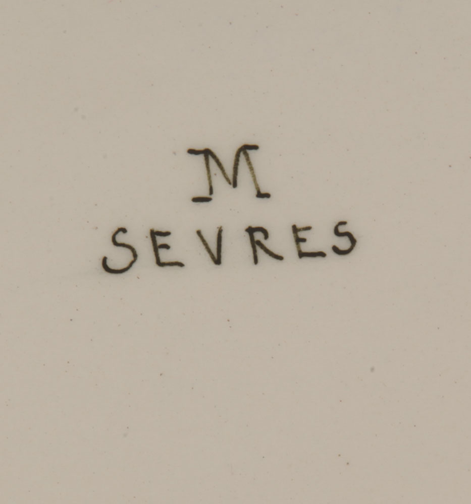 Sevres French Porcelain Hand-Painted Figural Vanity Box