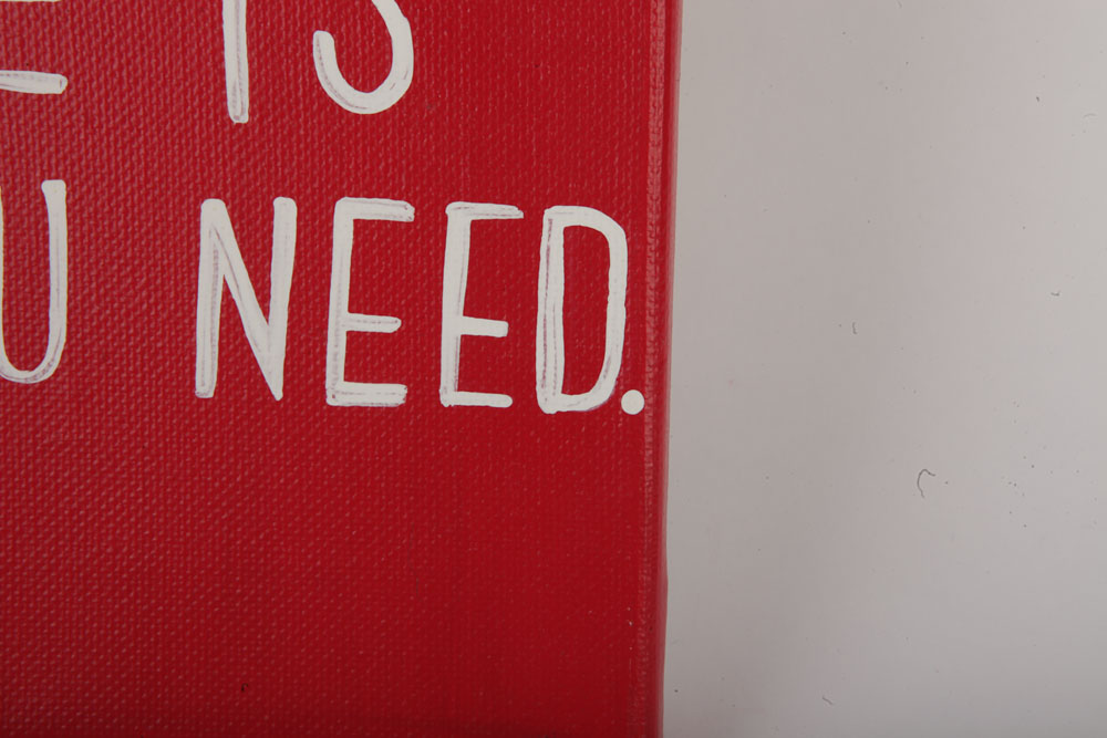 Livingston & Porter Acrylic Painting "All You Need is Love"