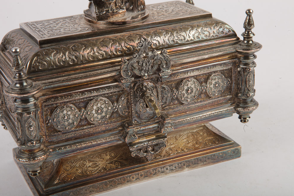 Elkington & Co. Renaissance Revival Silver Plate Humidor