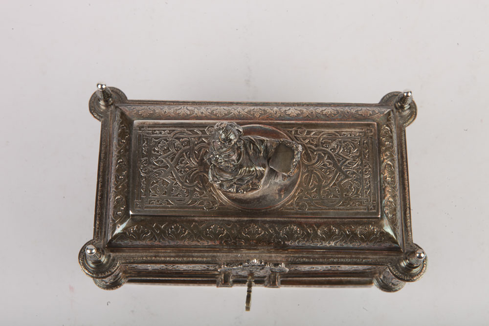 Elkington & Co. Renaissance Revival Silver Plate Humidor