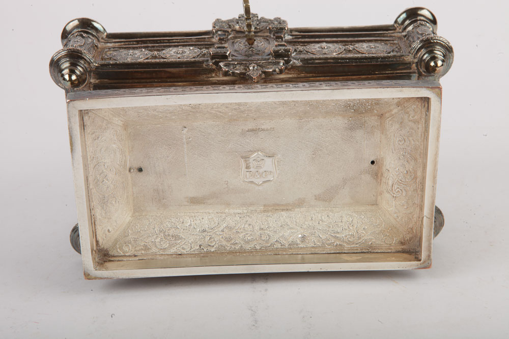 Elkington & Co. Renaissance Revival Silver Plate Humidor