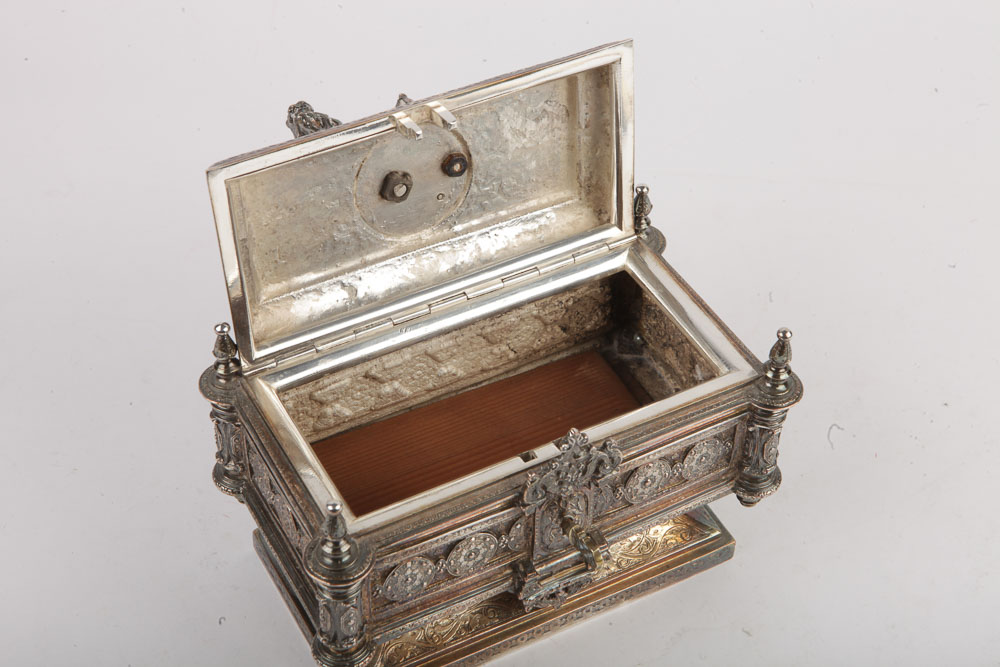 Elkington & Co. Renaissance Revival Silver Plate Humidor