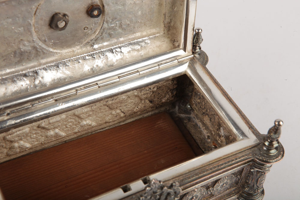 Elkington & Co. Renaissance Revival Silver Plate Humidor
