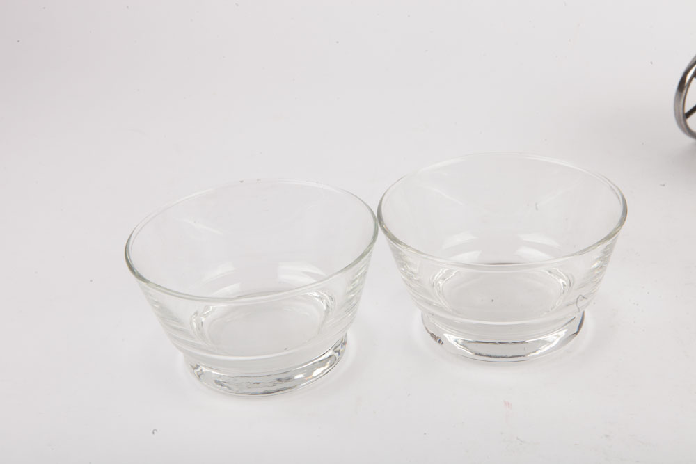 Victoria Silver Plate Condiment Bowl Set