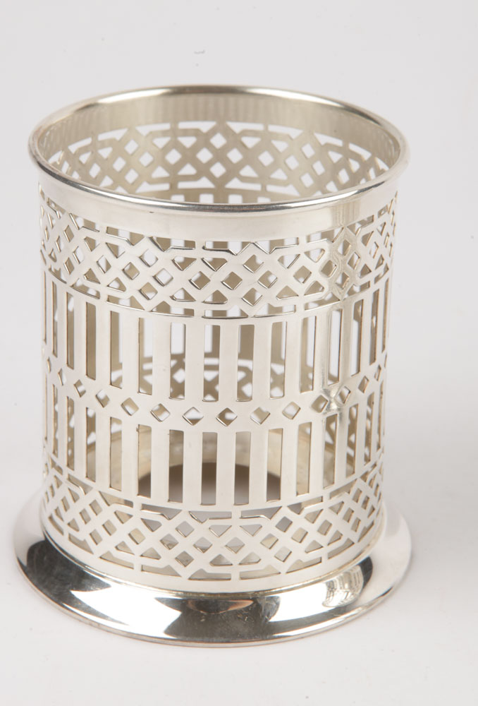 Wilcox and Bernard Rice Pierced Silver Plate Condiment Holders