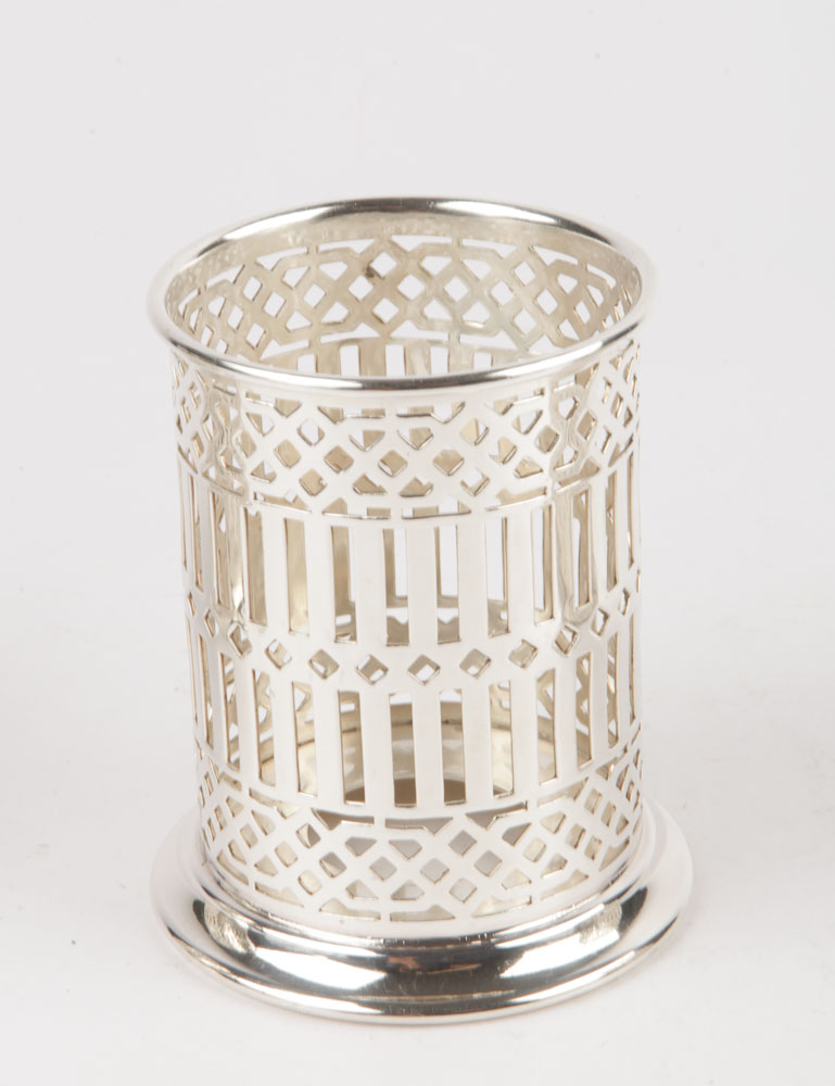 Wilcox and Bernard Rice Pierced Silver Plate Condiment Holders