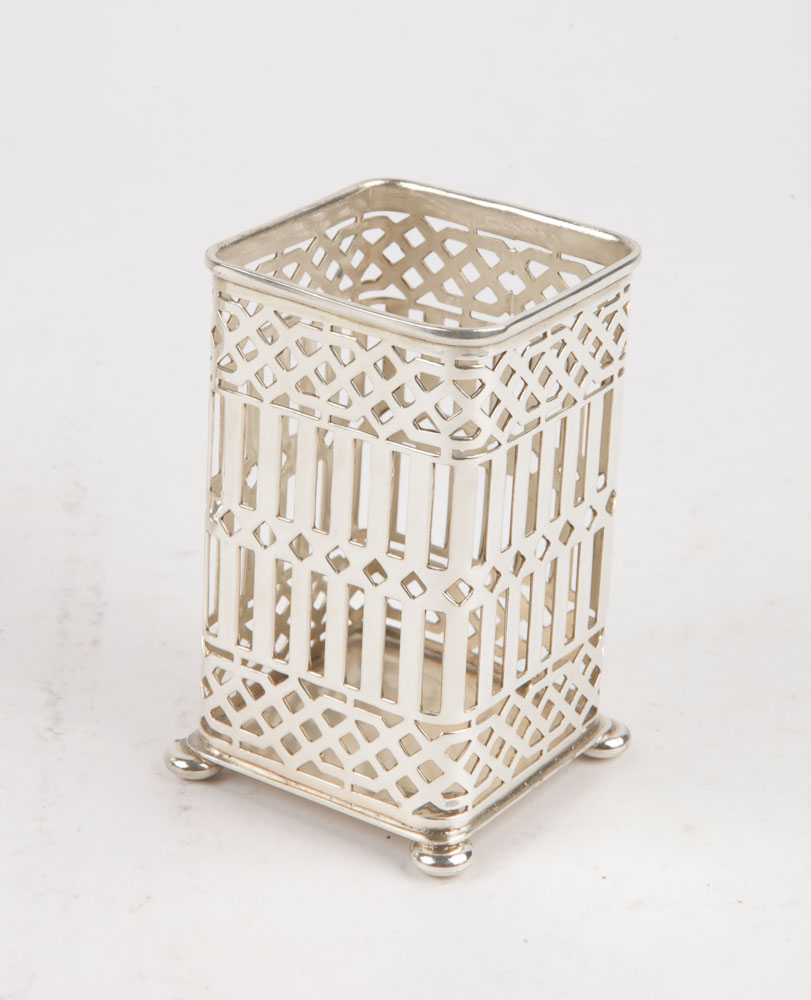 Wilcox and Bernard Rice Pierced Silver Plate Condiment Holders