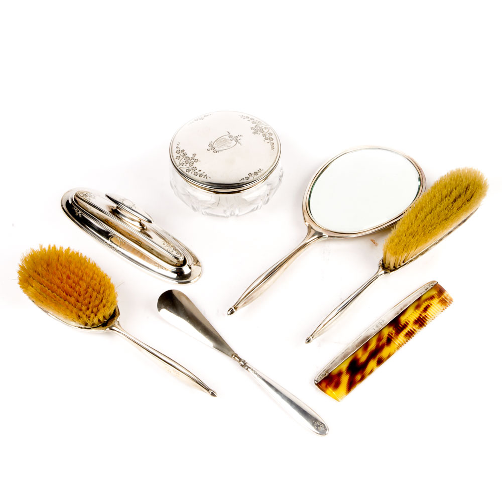 La Pierre Sterling Silver Vanity Set