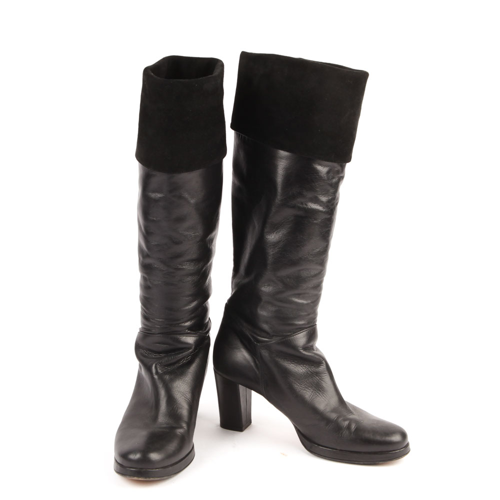 Women's Taryn Rose Black Leather Boots