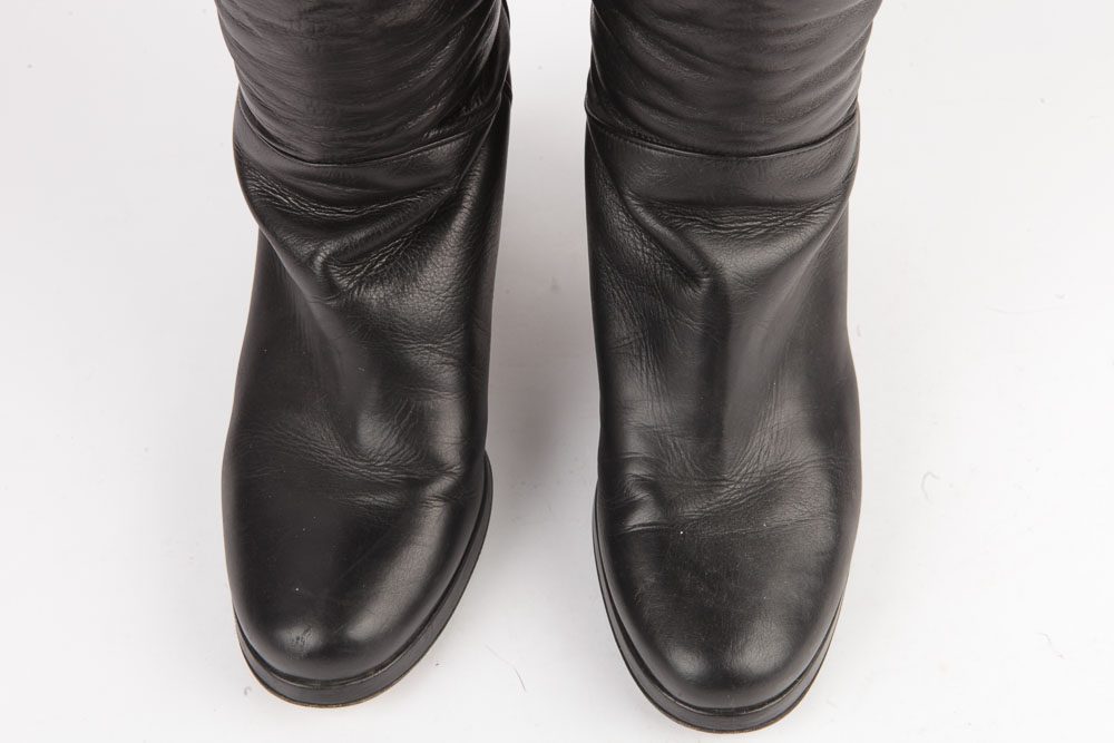 Women's Taryn Rose Black Leather Boots