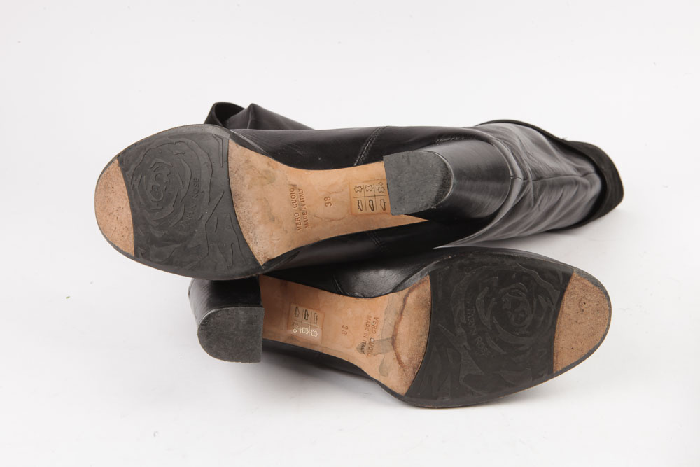 Women's Taryn Rose Black Leather Boots