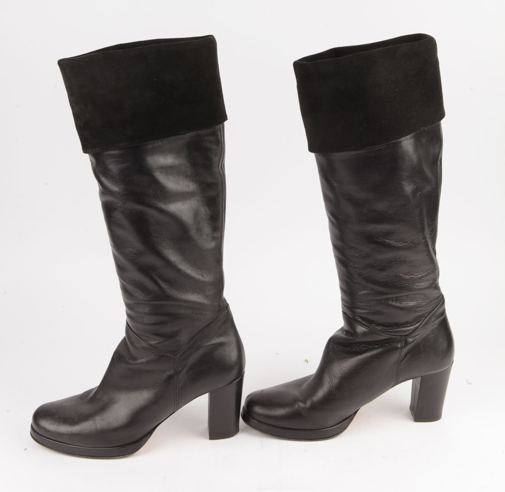 Women's Taryn Rose Black Leather Boots