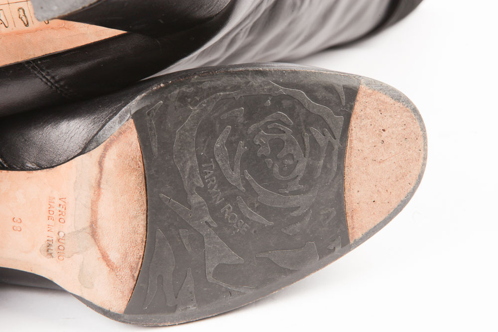 Women's Taryn Rose Black Leather Boots