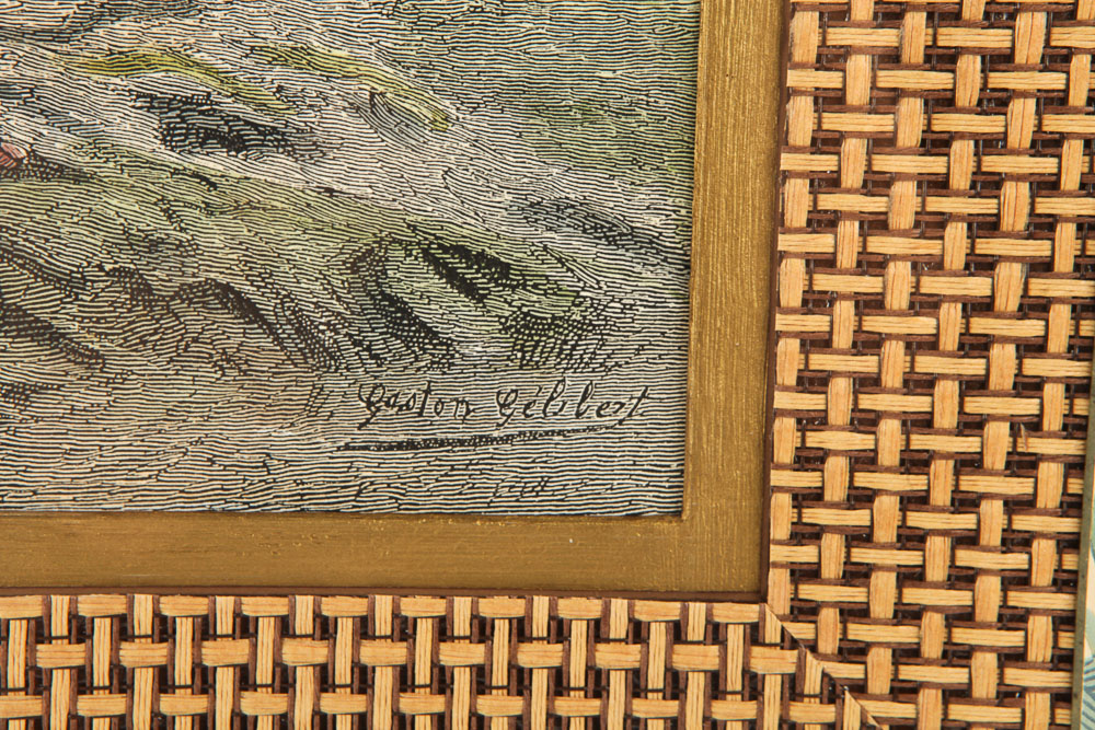 After Gaston Gebblert Hand-Colored Reproduction Print on Paper