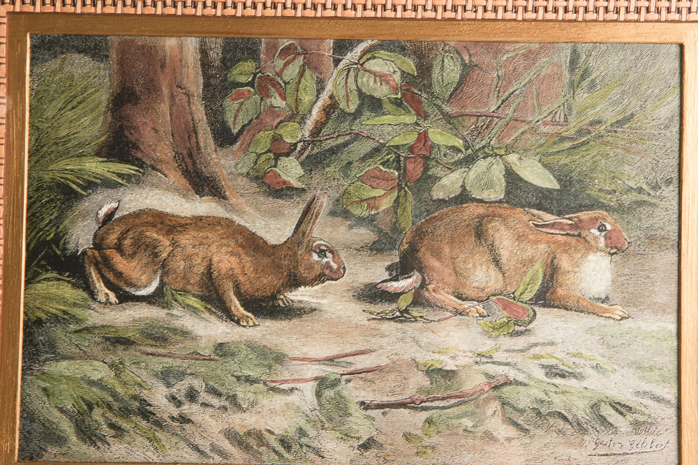 After Gaston Gebblert Hand-Colored Reproduction Print on Paper