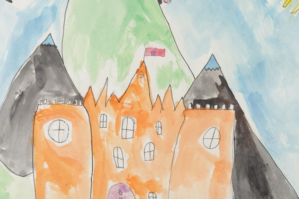 Watercolor Painting "Castle"