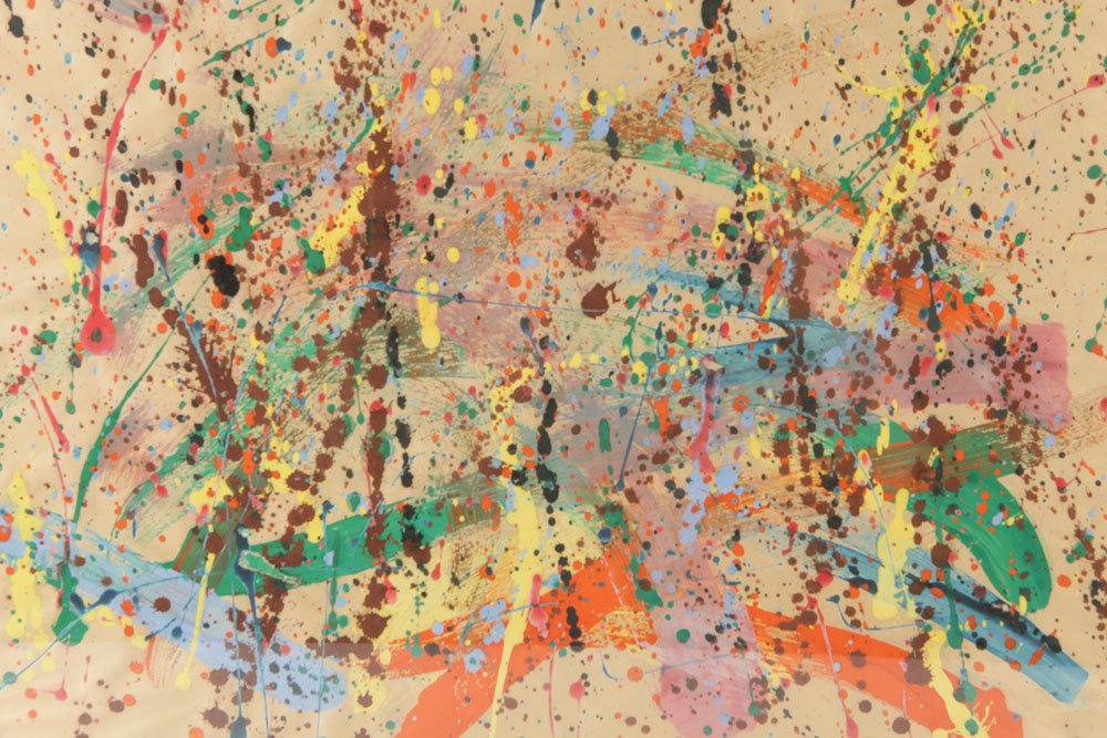 Acrylic Painting on Paper "Dots + Lines"