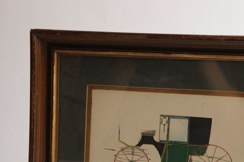 Hand-Colored Stone Lithographs of Coaches