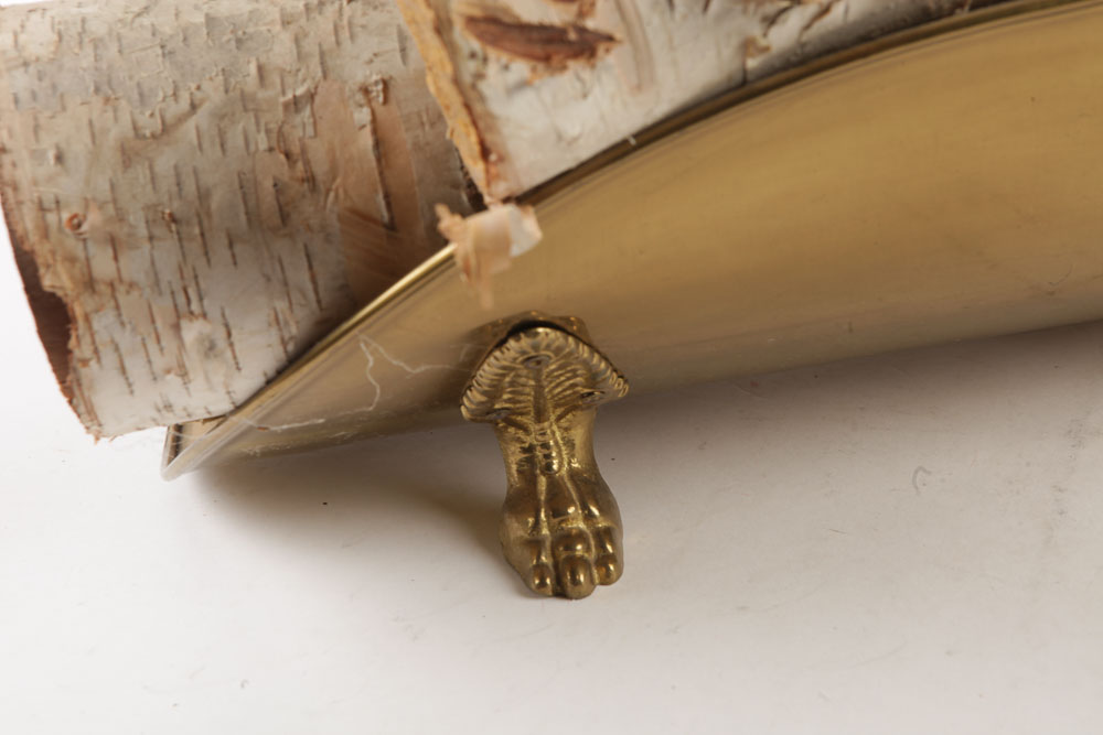 Claw Foot Log Holder and Other Brass Fireplace Accessories