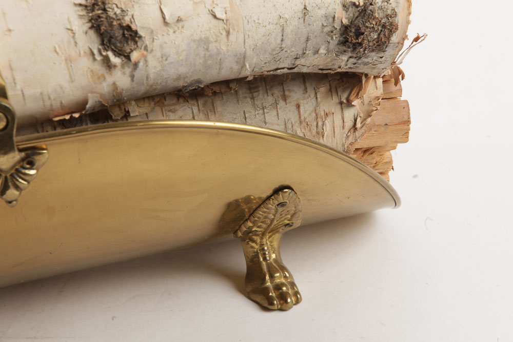 Claw Foot Log Holder and Other Brass Fireplace Accessories