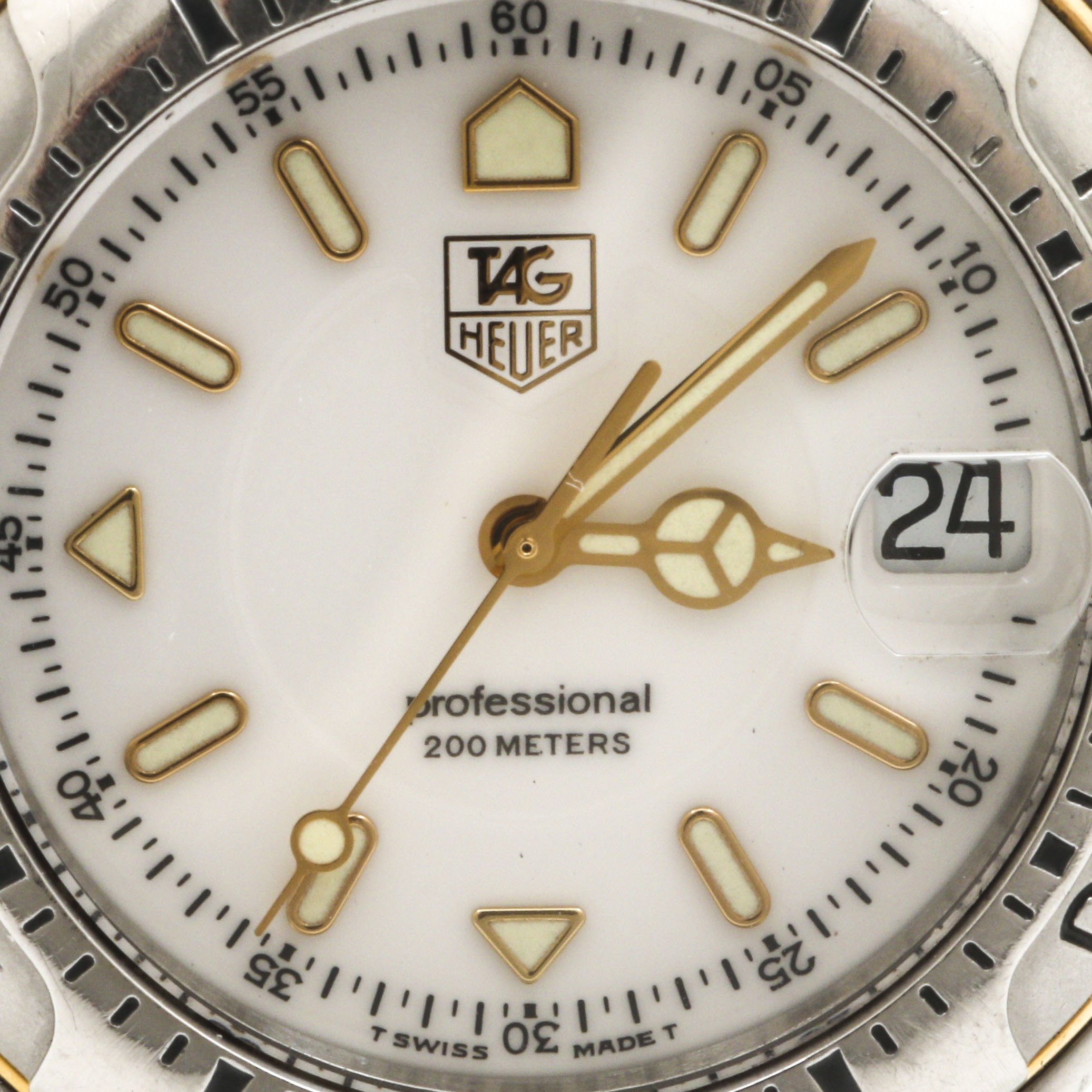 TAG Heuer Professional Stainless Steel and 18K Yellow Gold Watch