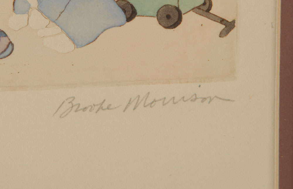 Brooke Morrison Artist's Proof Etching on Paper "Busy Bunnies"