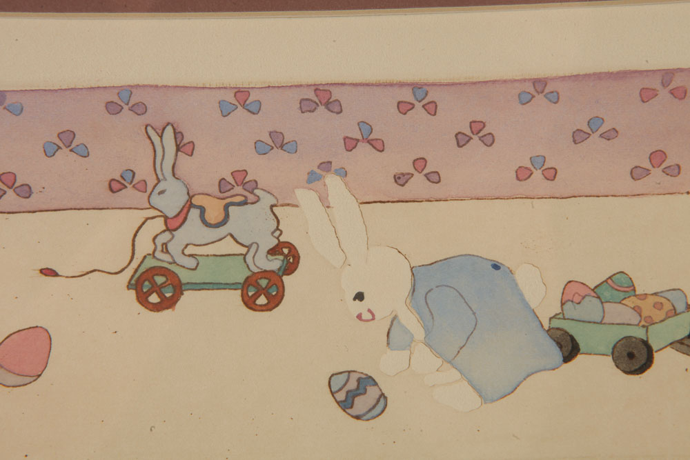 Brooke Morrison Artist's Proof Etching on Paper "Busy Bunnies"