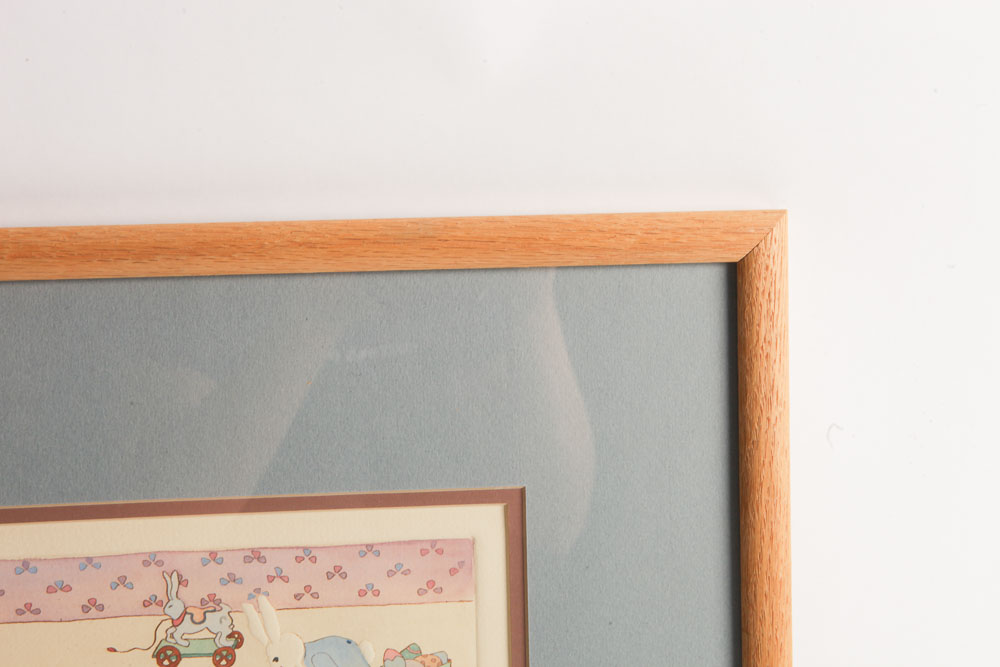 Brooke Morrison Artist's Proof Etching on Paper "Busy Bunnies"