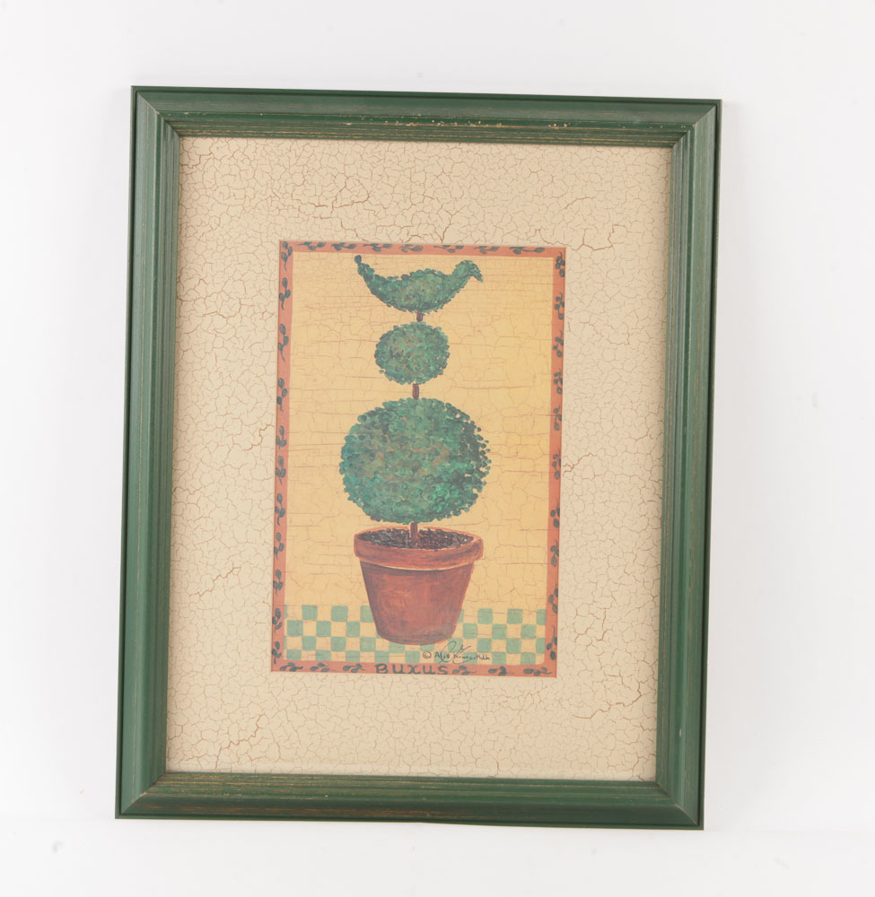 Pair of Plant Themed Offset Lithographs on Paper