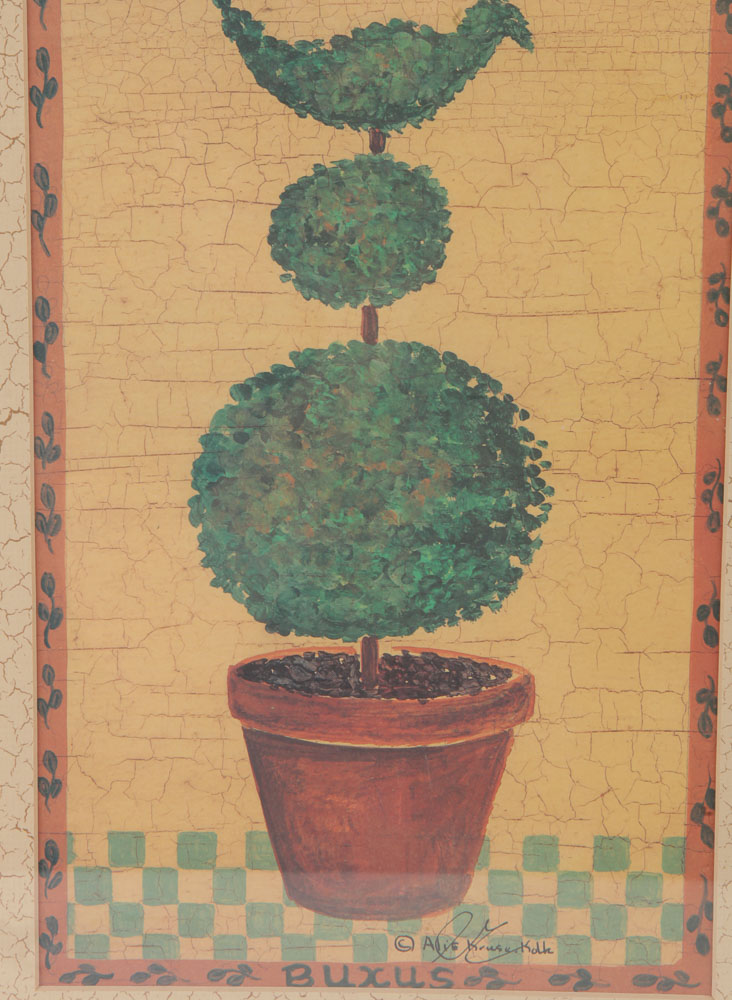 Pair of Plant Themed Offset Lithographs on Paper