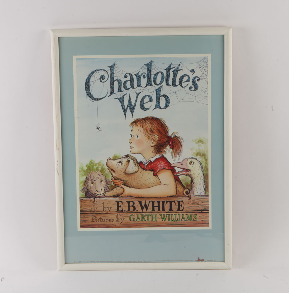 Offset Lithographs of "Cat in the Hat" and "Charlotte's Web" Literary Posters