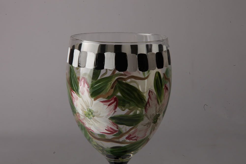 Hand-Painted Wine Glasses