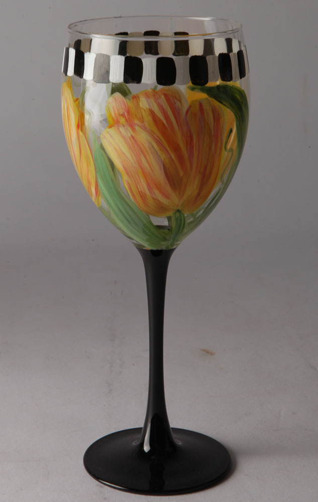 Hand-Painted Wine Glasses