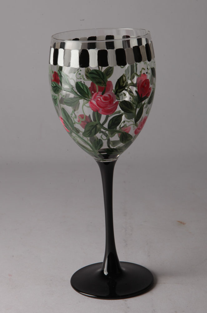 Hand-Painted Wine Glasses