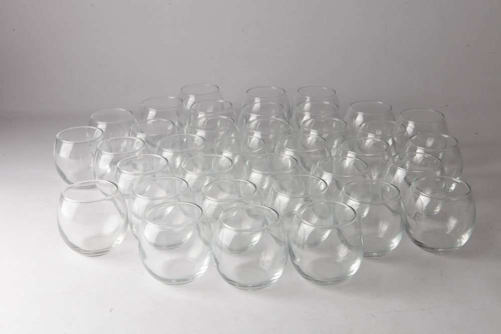 Glass Votive Candle Holders Including Smith & Hawken with Candles