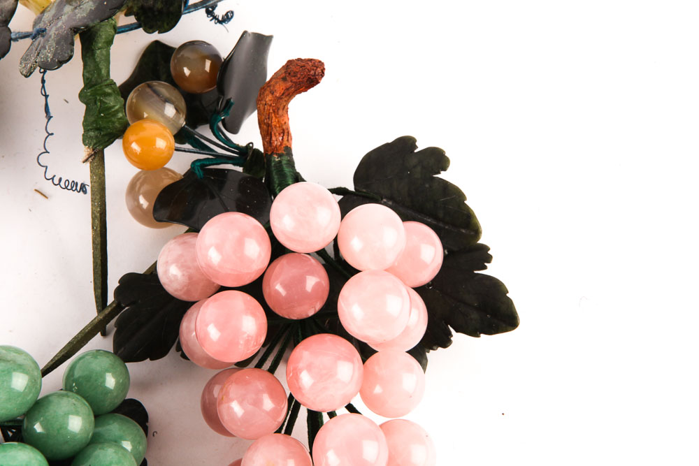 Vintage East Asian Carved Stone Fruit